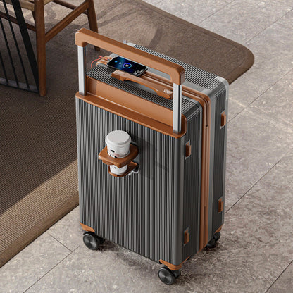 20 Inch 24 Inch Wide Handle Luggage, Silent Rotating Wheel Travel Luggage, Durable Password Lock Carry On Luggage