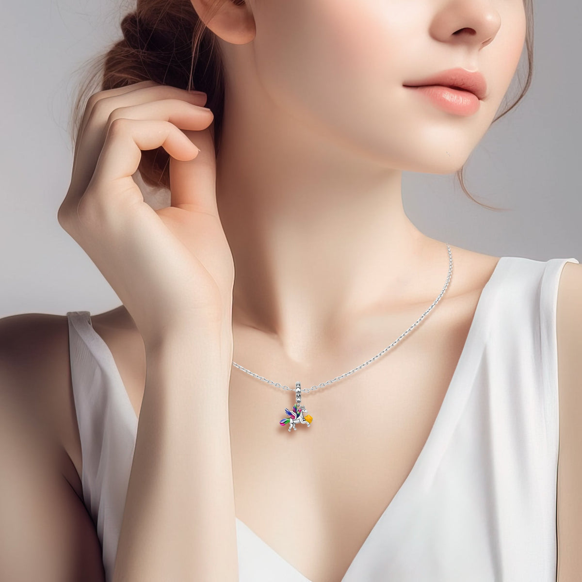 Cute Animal Colorful Oil-Drop Pendant Bracelet Accessory