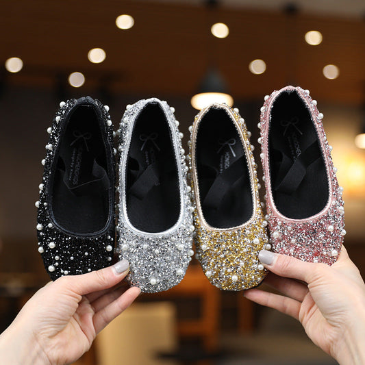 Fashionable Square-toe Bow-knot Girls Shoes