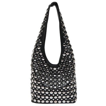 New Punk-style Studded Single-shoulder Bag