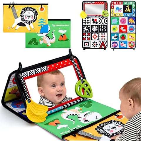 Tummy Time Mirror Toy with Teethers