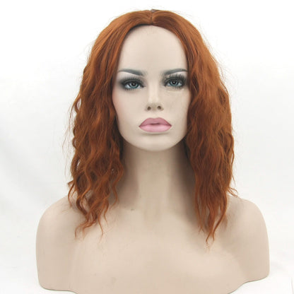 Black Short Curly Hair Cap, High Temperature Silk Short Hair Cosplay Wig Headgear