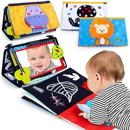Tummy Time Mirror Toy with Teethers