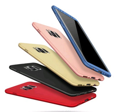 S8 Plus New 360 Degree All-inclusive Mobile Phone Case S8 Paint TPU PC Fuel Injection Soft Shell Combination Shatter-resistant Cover