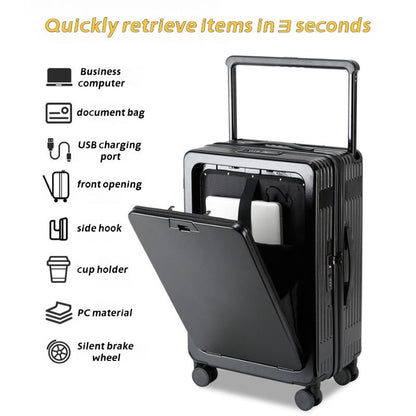 New Fashionable 16 Inch Luggage Case With TSA Customs Lock, 360 Universal Wheel Pull Rod Box, Luggage Universal Wheel Password Box