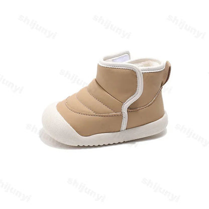 Autumn Winter Children Snow Boots Baby Girls Boys Boots Soft Sole Non-slip Infant Toddler Shoes Outdoor Thick Plush Kids Boots