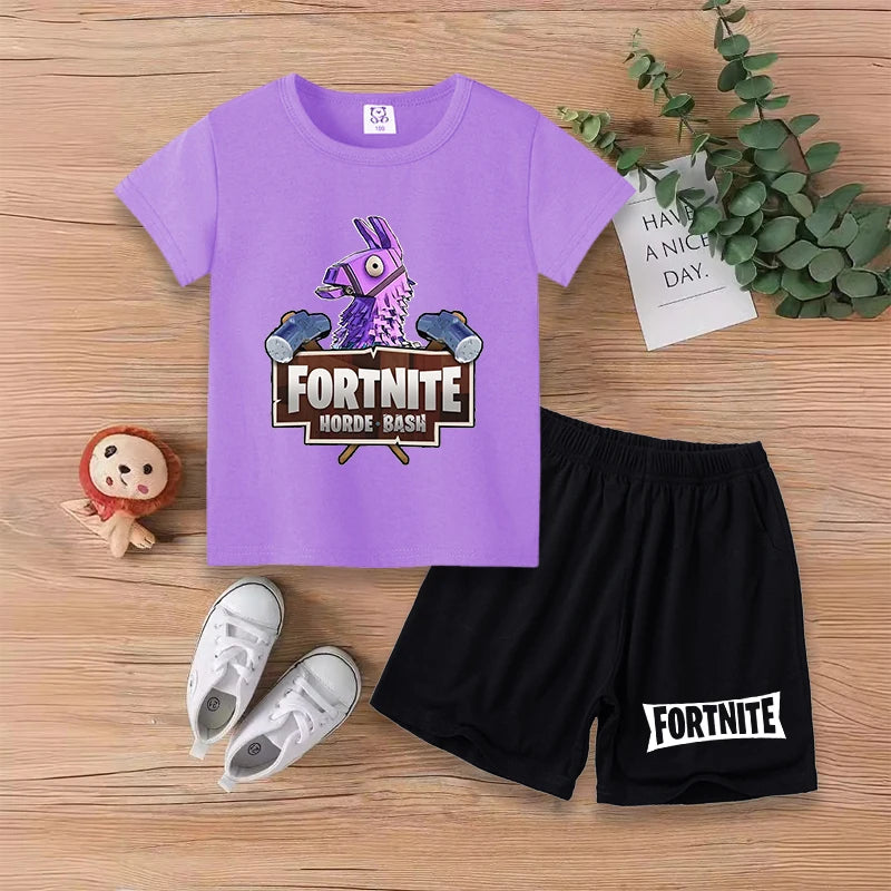 Fortnite Kids T-Shirt & Shorts Summer Set – Boys & Girls (100–160cm)
