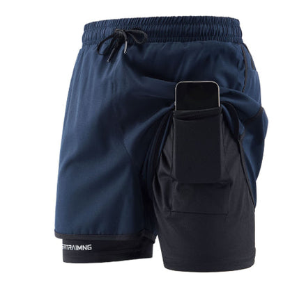 Casual All-match Two-piece Shorts For Sports Running And Fitness