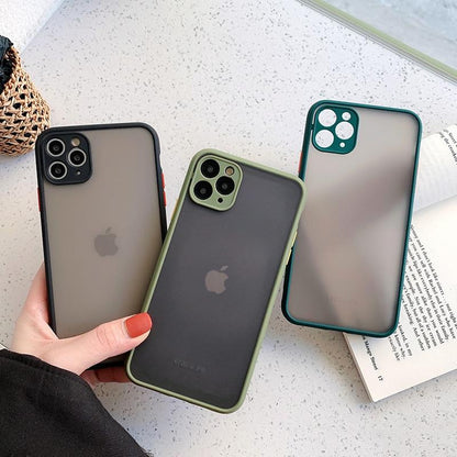Frosted Color Contrast Mobile Phone Case To Prevent Falling