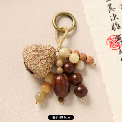 New Chinese-style Wish-Fulfillment Seed-Bead Bag Charm Keychain