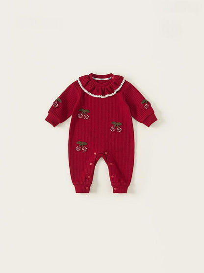 Sweet Ruffled Romper For Baby Girls