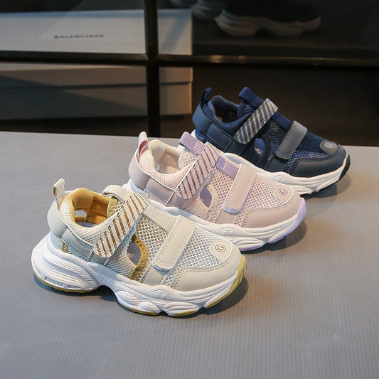 Kids' Lightweight Mesh Hook-and-Loop Sneakers