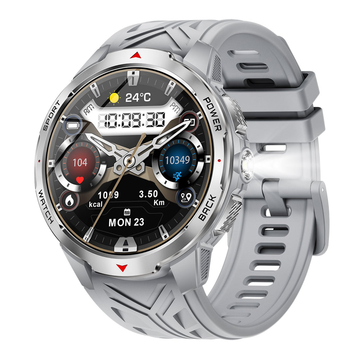 Smart Watch Compass Flashlight Large Battery Sports Record Call