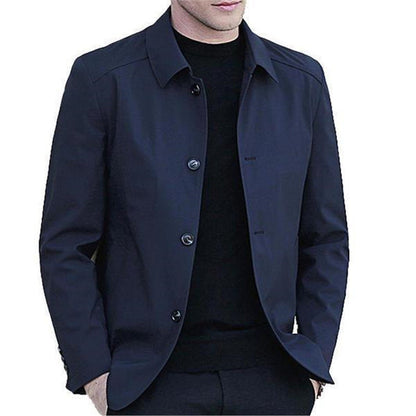 Turn-down Collar Dad-style Button-up Casual Summer Jacket