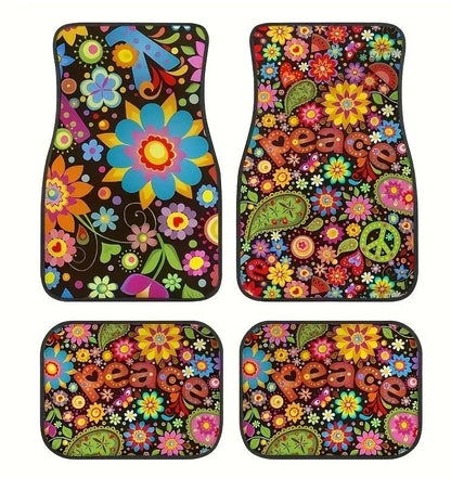 Vintage Bohemian Style Car Floor Mat Carpet