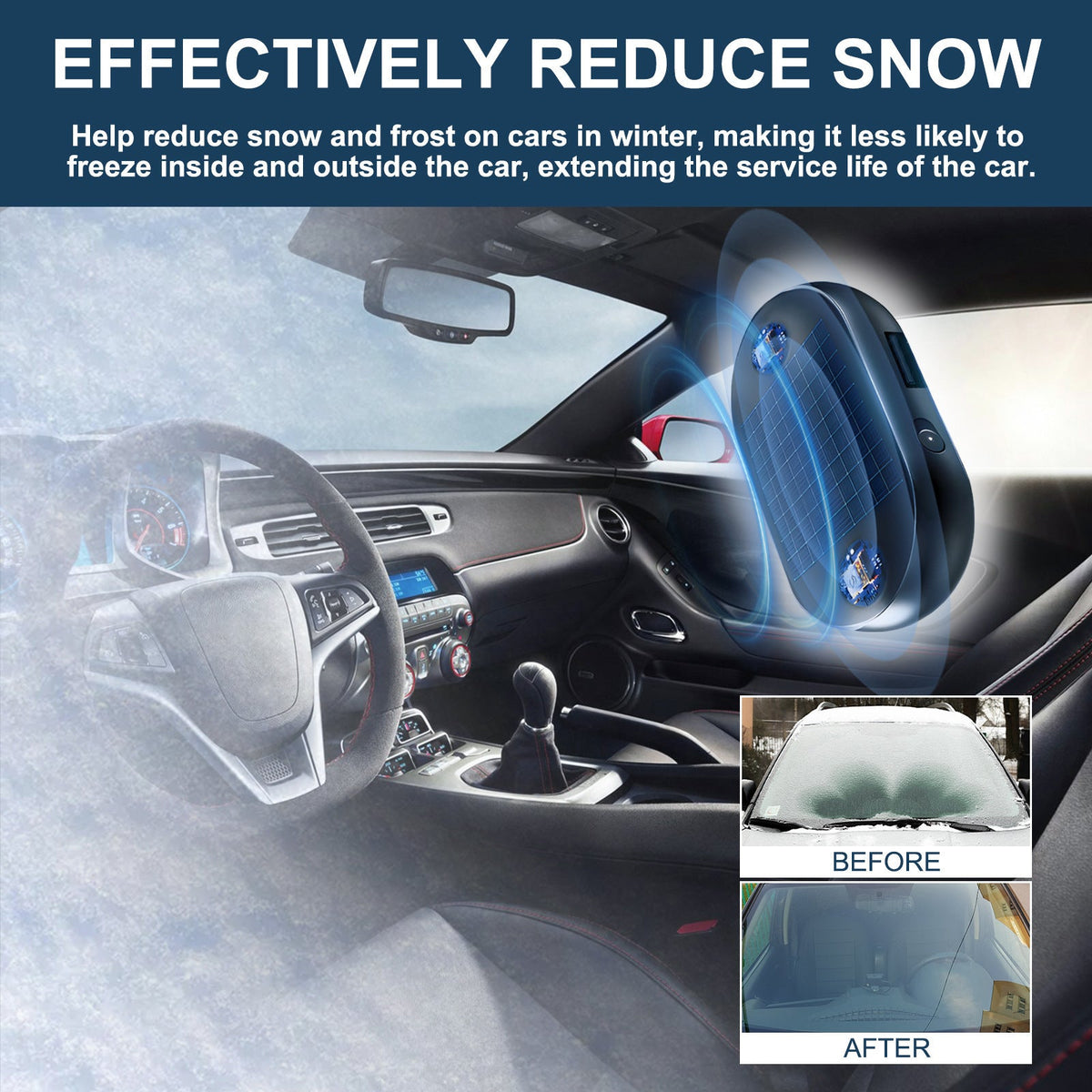 Car Snow Remover Car Windshield Rearview Mirror Deicing Fast Snow Melting Portable Anti-freezing Tool
