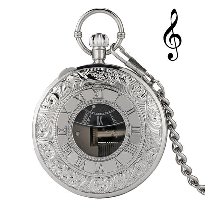 Creative Musical Pocket Watch Swan Lake Quartz Watch