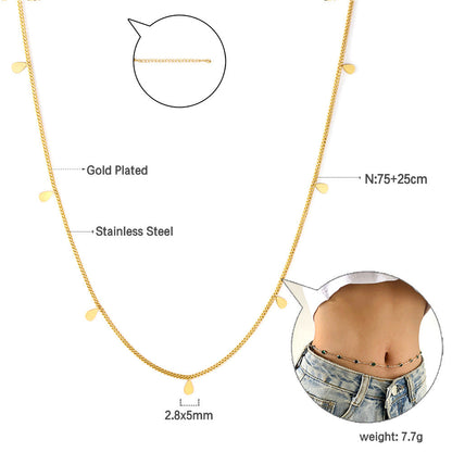Sweet-and-cool Edgy Two-layer Waist Chain
