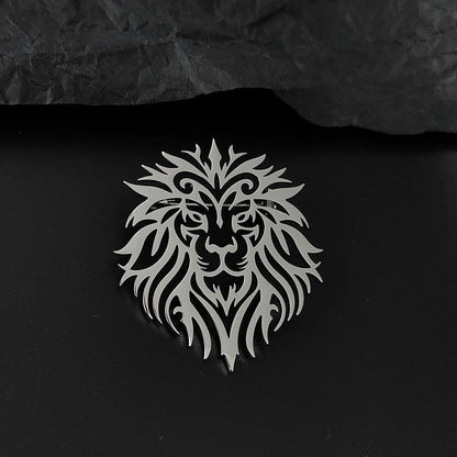 Retro Hollowed-Out Lion Brooch Accessory