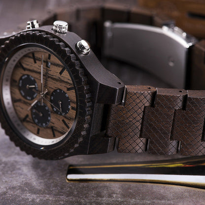 Unisex Sporty Wooden Watch