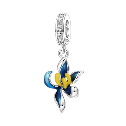 Lily Of The Valley Iris And Spinning Flower DIY Bracelet Pendant Accessories