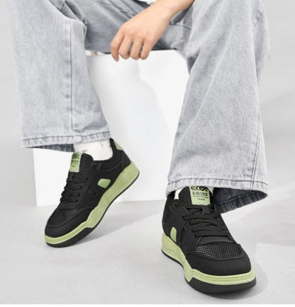 Spring Summer New Arrival Stylish Versatile Low-top Mesh Skate Shoes, Soft Light Breathable Casual Sneakers