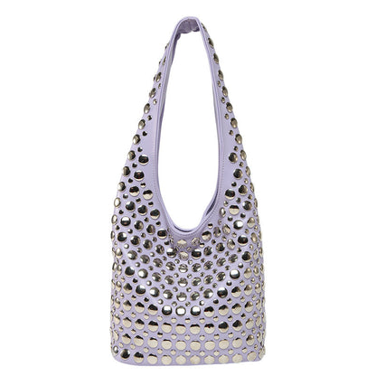 New Punk-style Studded Single-shoulder Bag