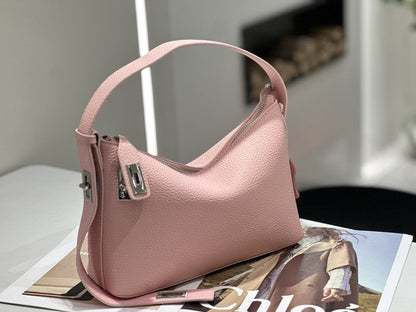First-layer Cowhide Underarm Bag, New High-end Niche Design, Handbag, High-end Shoulder Pillow Bag