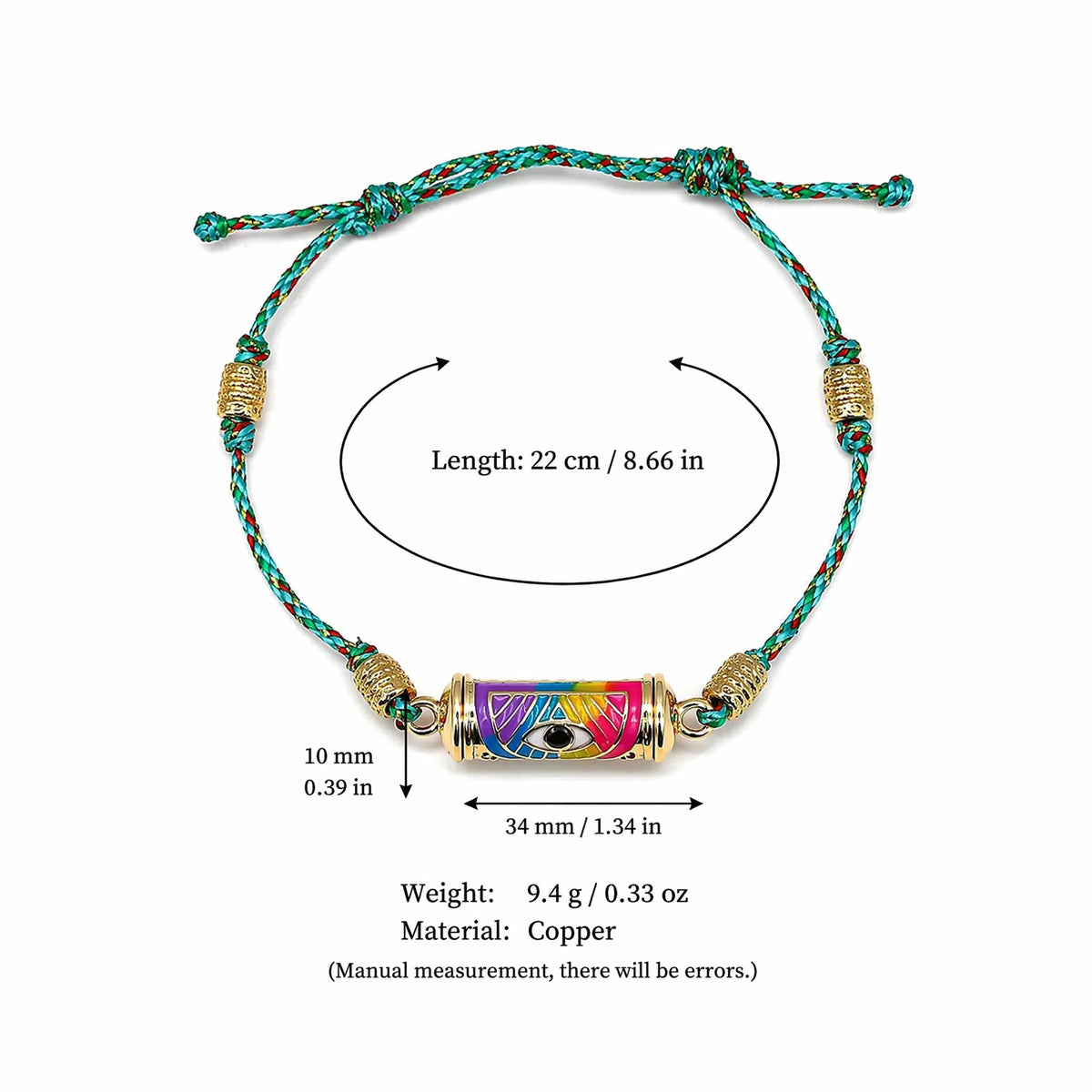 Evil Eye Kaleidoscope Necklace Clavicle Chain