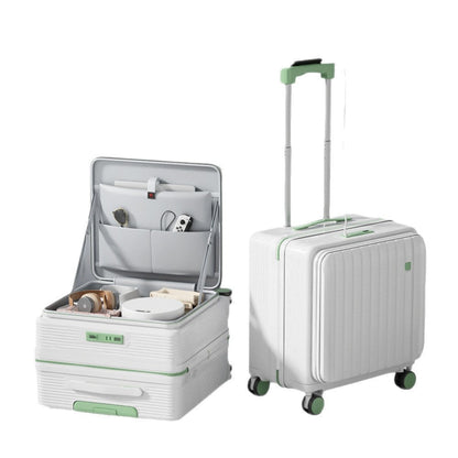 New 20 Inch Side Opening Small Luggage Compartment With Cup Holder, USB Port, Multifunctional Luggage, Boarding Password Box, Sturdy And Lightweight Travel Suitcase, Customizable Pattern