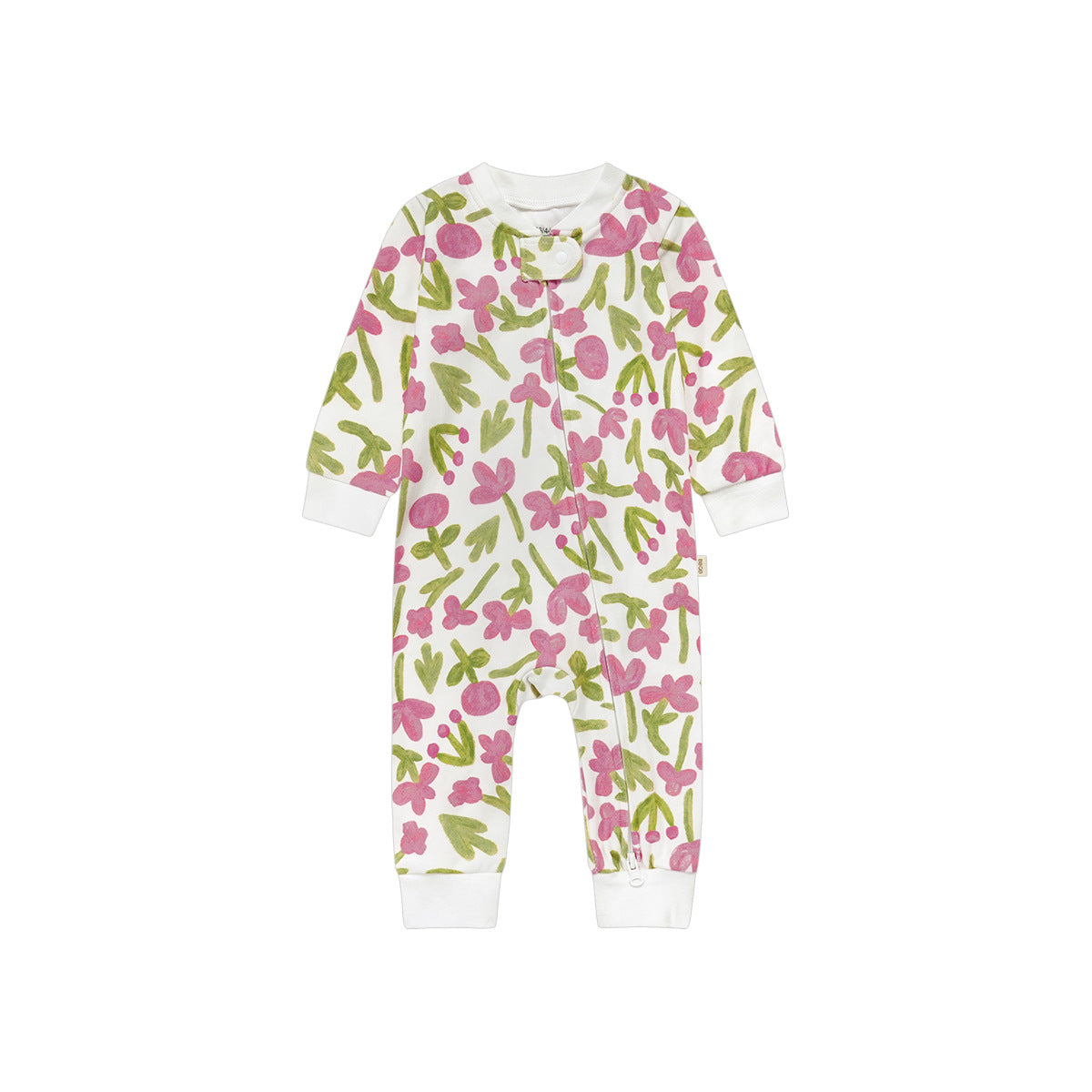 Zippered Cotton Baby Romper Outdoor Crawling Clothes