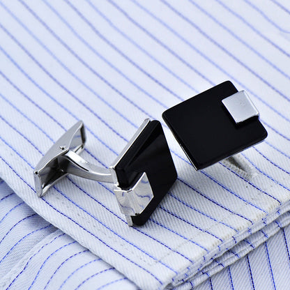 Business Black Agate Cufflinks