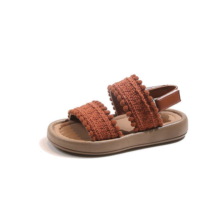 Girls Ethnic-Style Casual Retro Sandals With Soft Soles