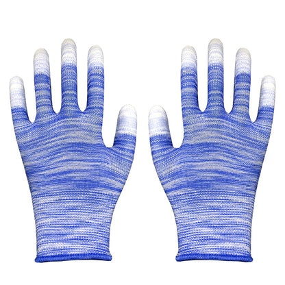 Labor Protection Colored Nylon PU-coated Safety Gloves