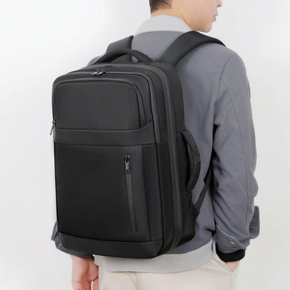 Solid-color Water-repellent Multi-functional Business Laptop Backpack