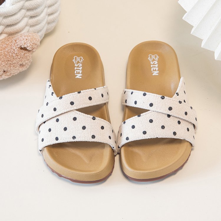 Girls' Polka Dot Flip Flops Summer New Design Children's Sandals Baby Girls' Slippers