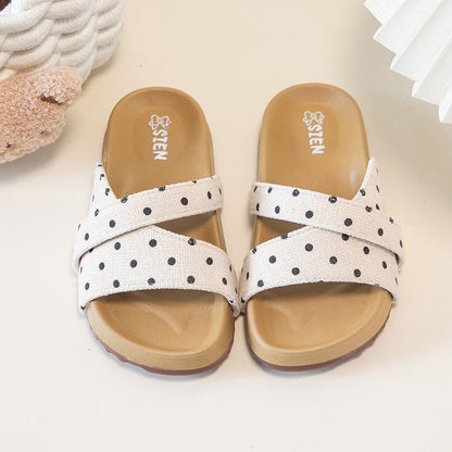 Girls' Polka Dot Flip Flops Summer New Design Children's Sandals Baby Girls' Slippers