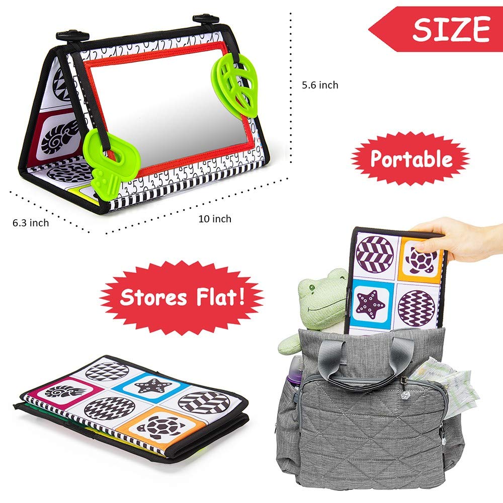 Tummy Time Mirror Toy with Teethers