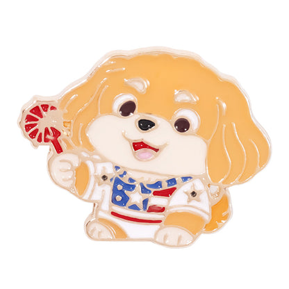 Independence Day-themed Metal Brooch Badge