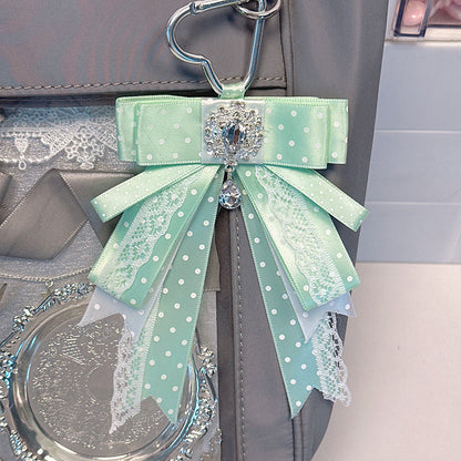 Cheering Fan Bow-knot Keychain Pin Pendant