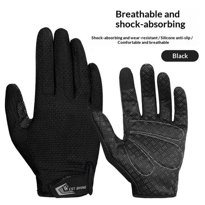 SpringSummer Cycling Gloves Touchscreen-Enabled Full-Finger Gloves For Motorcycles And Bicycles