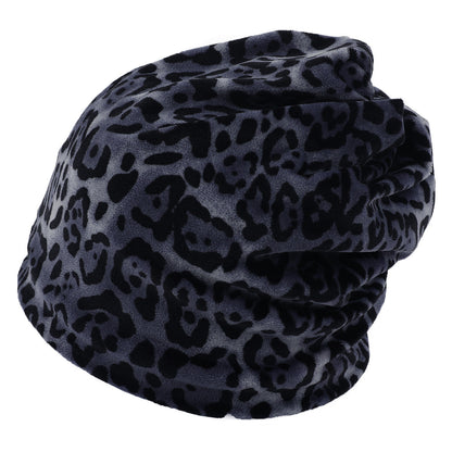 Double-layer Short-pile Bonnet With Multi-colored Plaid Pattern