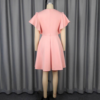 Summer New Fashion Elegant Embroidery Slim Fit Elegant Party Dress