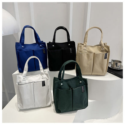 Plain-colored Tote Bag Student Lunch Box