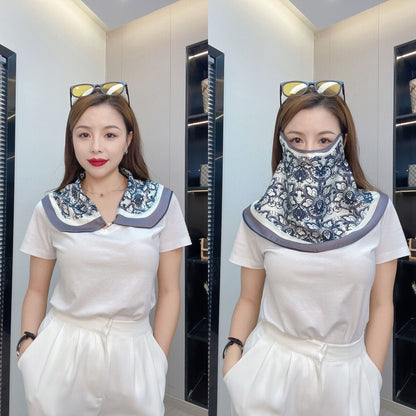 Female Printed Breathable Eye Corner Protection Summer Sunscreen Mask