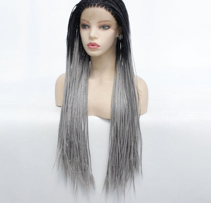 Grey Triple Strand Dirty Braided Headgear