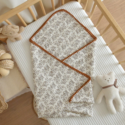 Baby Pure Cotton Three-layer Gauze Swaddle Blanket Bath Towel