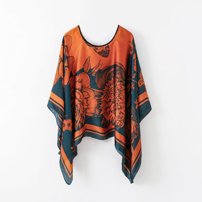 Pullover Shawl Outerwear Cover-up Multifunctional Scarf
