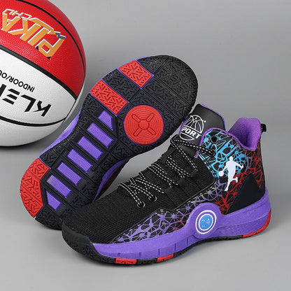 Boys Mesh Breathable Durable Casual Basketball Sneakers