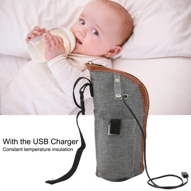 Portable USB Baby Bottle Warmer & Insulated Heating Bag